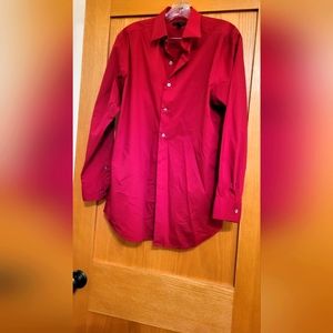Alfani shirt, size 16.5, 32-33. Men's burgundy.